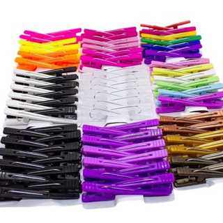 kit 120 Presilhas Jacaré Bico De Pato Para Cabelo Prendedor Cores Variadas