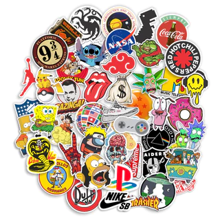 51 Adesivos Carro Retro Moto Caminhão Bike Skate Nerd Geek Personagens Série