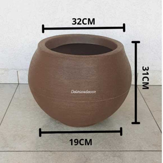 Vasos  de plantas decorativo reciclável em polietileno, Esfera    G Código 88 em Oferta na Shopee