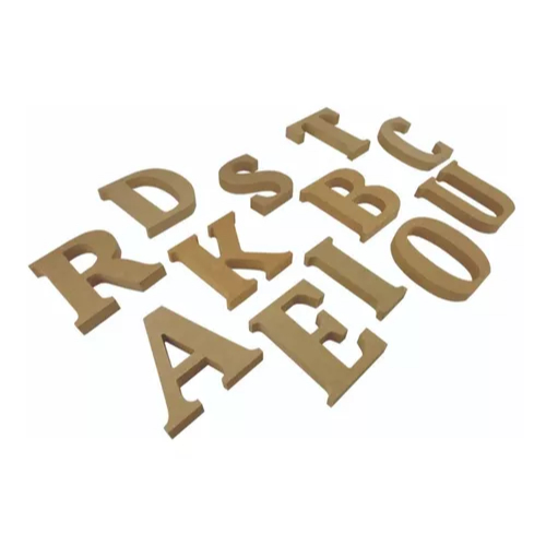 Letra em MDF de A a Z – 12cm de Altura – Para Artesanato, Painel de Festa e Decoração