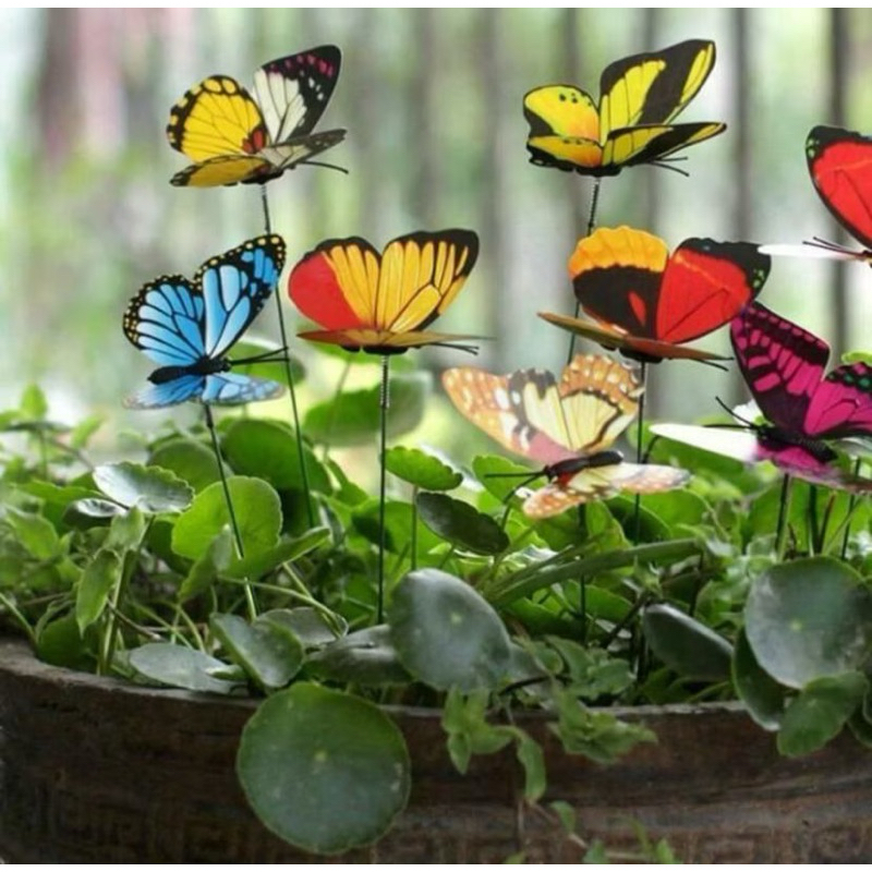 KIT borboletas/ cogumelos/ Libélulas, sapinhos e joaninhas jardim artificiais ! LINDÍSSIMOS. em Oferta na Shopee