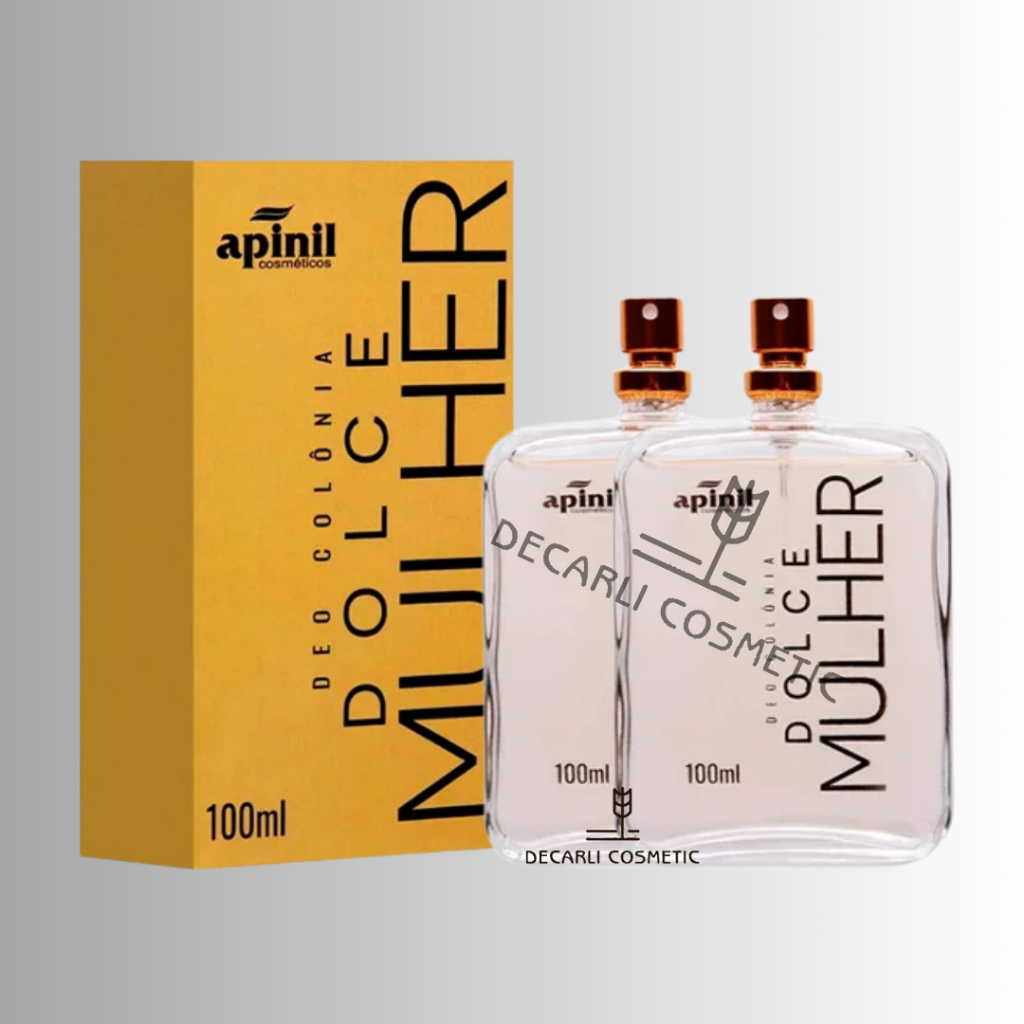 2 UN Deo Colônia DOLCE MULHER 100ml - APINIL