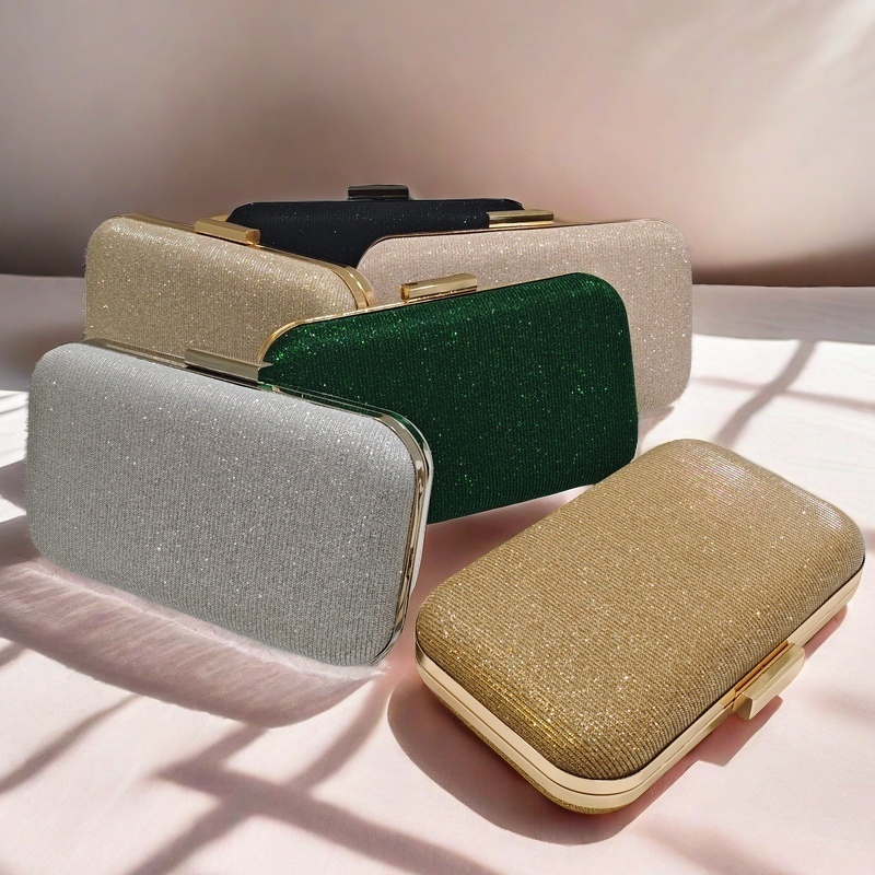 Bolsa clutch festa Casament bolsa com brilho de fest  Carteira Feminina Com Glitter madrinha W168-13 WT em Oferta na Shopee