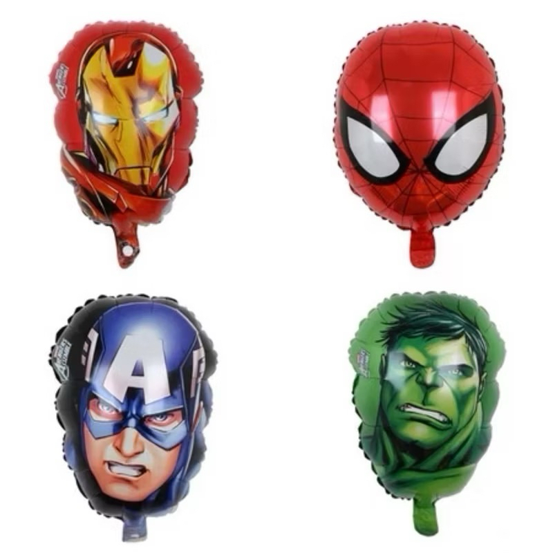 kit 5 balões de festa  para meninos 3 anos tema homem aranha ou vingadores para meninos crianças 3 anos