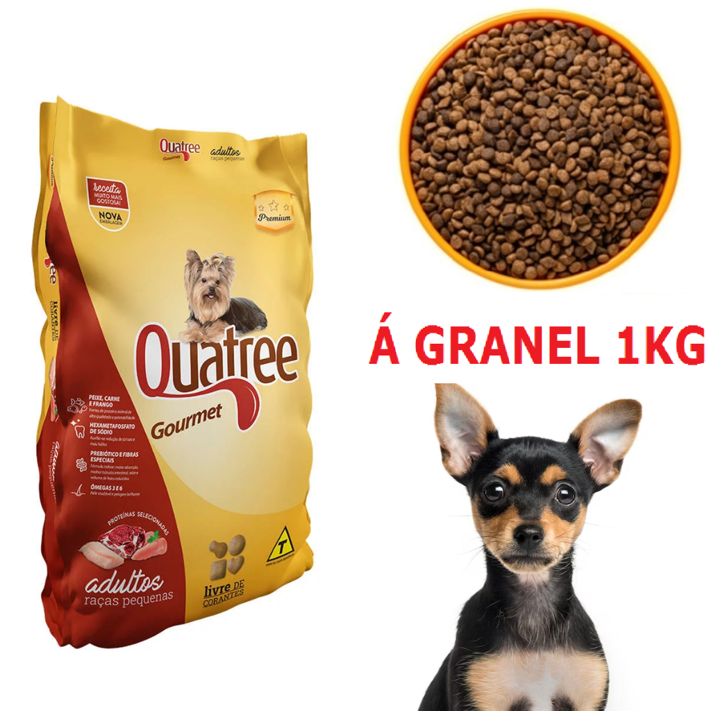 Ração Quatree Gourmet Cães Adultos Raças Pequenas Á Granel 1kg