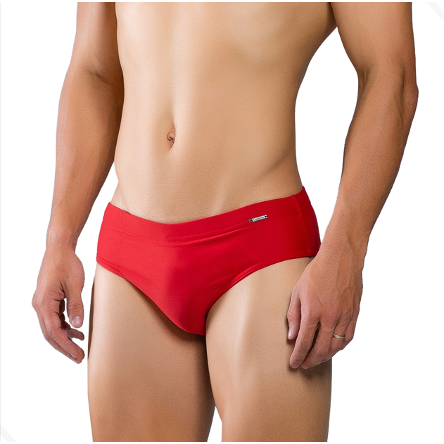 Sunga Masculina Slip Vermelha Forrada Lycra Premium Varias Cores Verão 2026