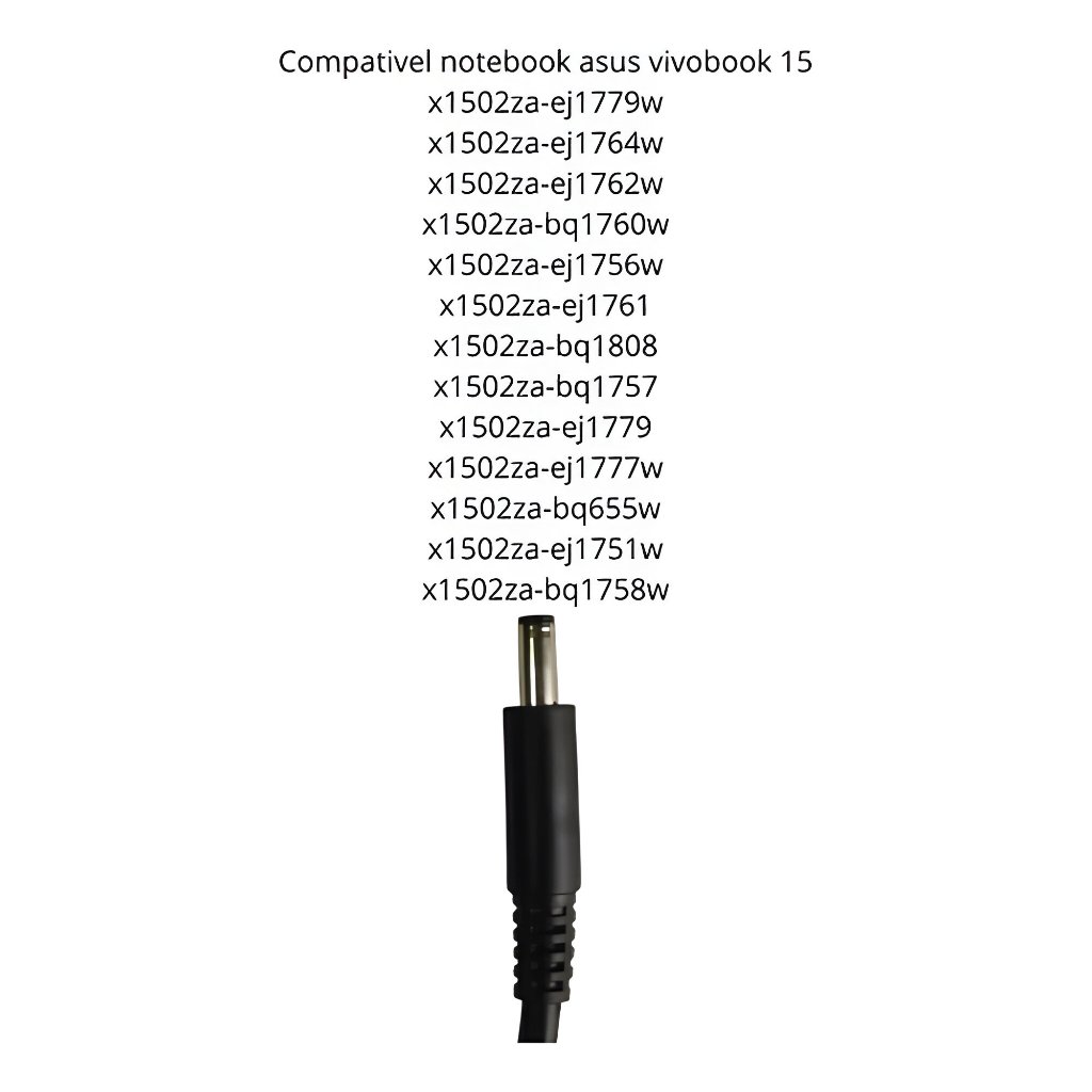 Fonte Carregador 19v 65w Compatível Notebook Asus Vivobook X1502za