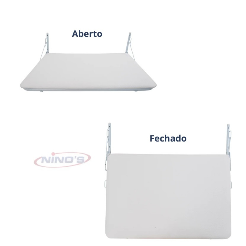 Trocador De Bebê Dobrável Ninos  Acolchoado Branco em Oferta na Shopee