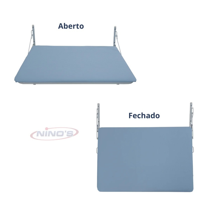 Trocador De Bebê Dobrável Ninos  Acolchoado Azul em Oferta na Shopee