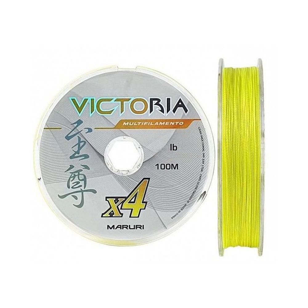 Linha Multifilamento Victoria 4x 100mts Amarelo - Maruri 0,34mm