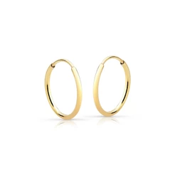 Argola Feminina de Ouro 18k Redonda 1mm Fio Redondo