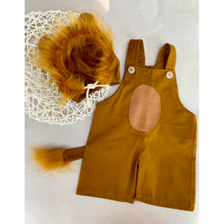 jardineira leão/ fantasia leão/ roupa Safari em Oferta na Shopee
