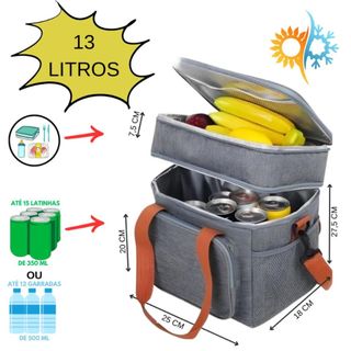 Bolsa Térmica De 2 Camadas De Grande Capacidade Adequada Para Piquenique
