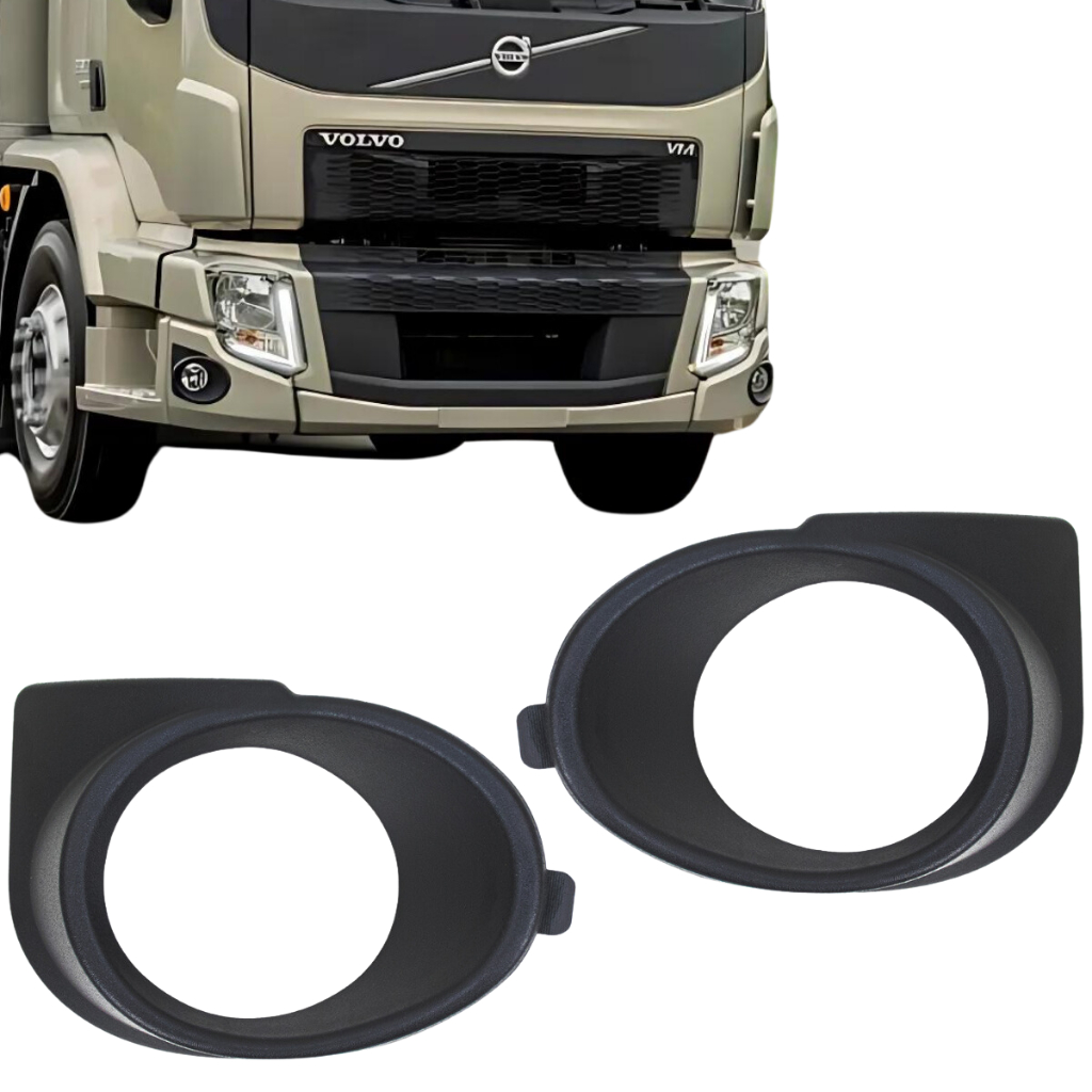 Par Moldura Aro Farol Auxiliar Milha Volvo Vm 2017 2018 2019 2020 2021 2022 Compatível