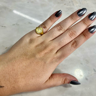 ANEL DE DEDINHO AJUSTÁVEL LETRA CRAVEJADO - 100% MOEDA ANTIGA em Oferta na Shopee