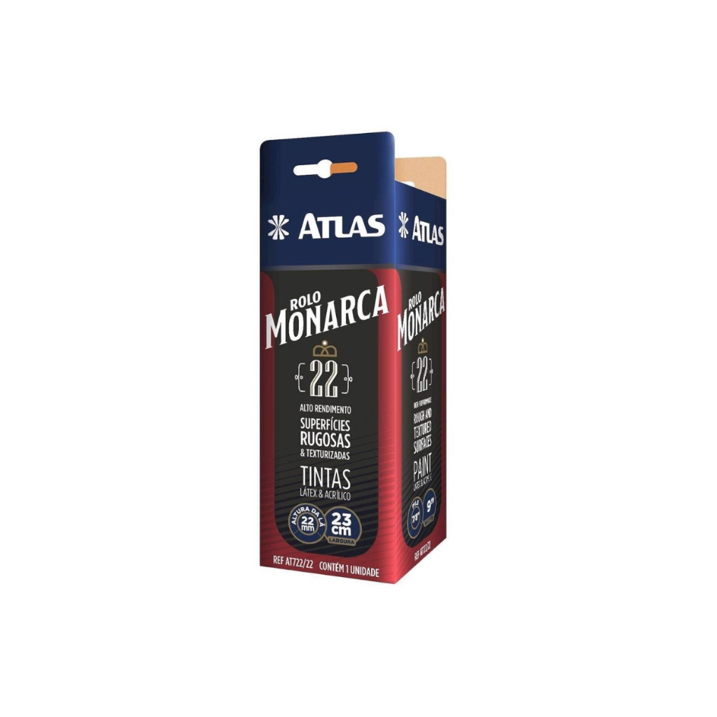 Rolo de Lã Monarca 22mm com 23cm - Atlas AT722/22