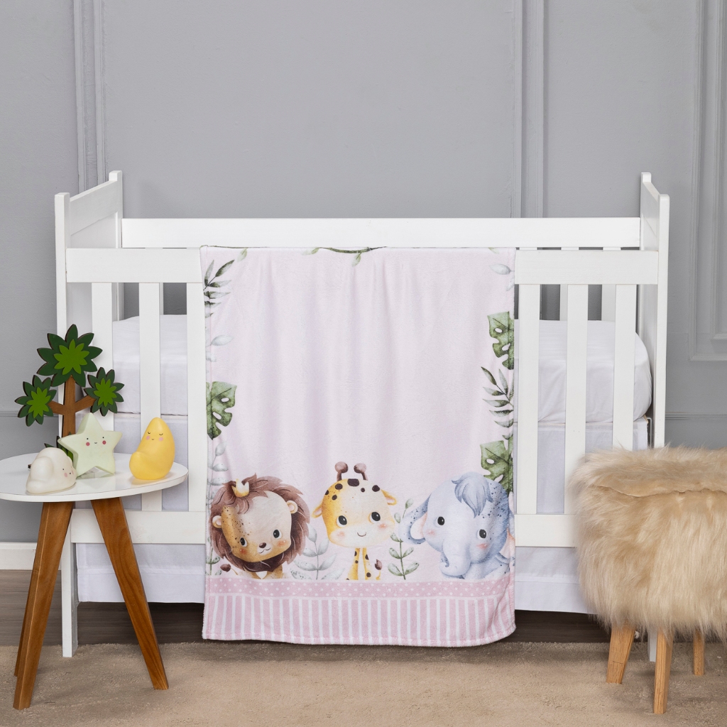 Mantinha Baby Soft Estampada 1,00x0,75 Quarto Decoração Bebê