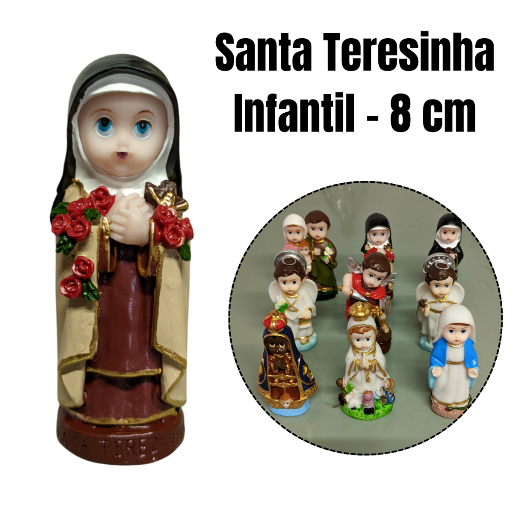 Santa Teresinha / Terezinha Infantil Imagem  8 cm - Linha Exclusiva de Santos Decorativos em Oferta na Shopee