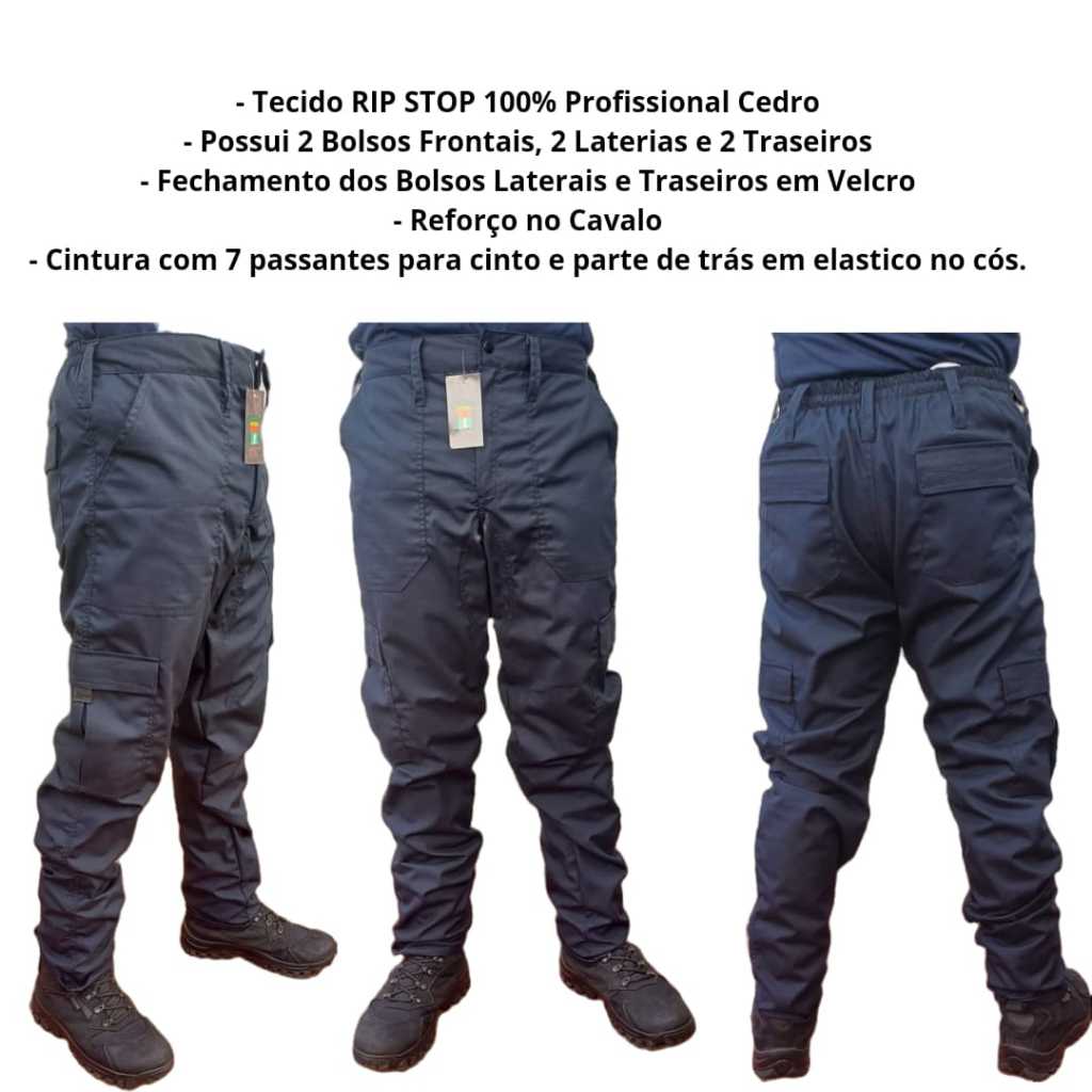 CALÇA TÁTICA / CARGO - COR SÓLIDA