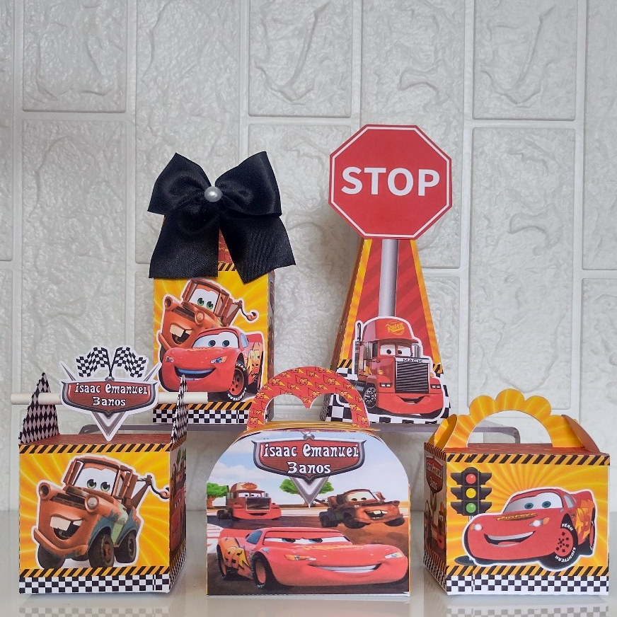 KIT CAIXAS CARROS RELÂMPAGO MCQUEEN  PERSONALIZADAS | LEMBRANCINHAS |FESTAS | ANIVERSARIO | CAIXAS PERSONALIZADAS