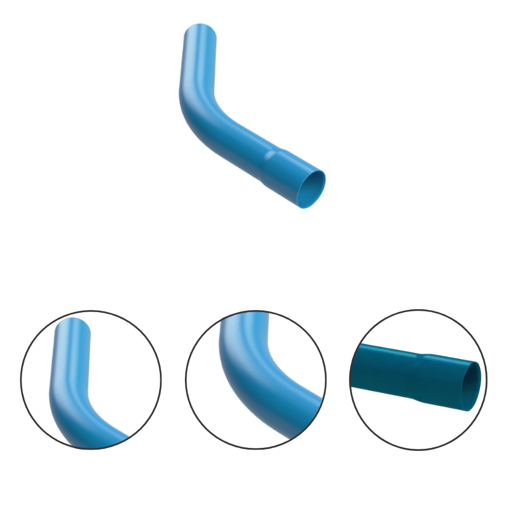 Curva Longa PVC 45° Azul para Tubo Irrigação 75 mm Asperbras