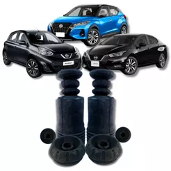 Kit Coxim Rolamento Amortecedor Batente Versa March Kicks