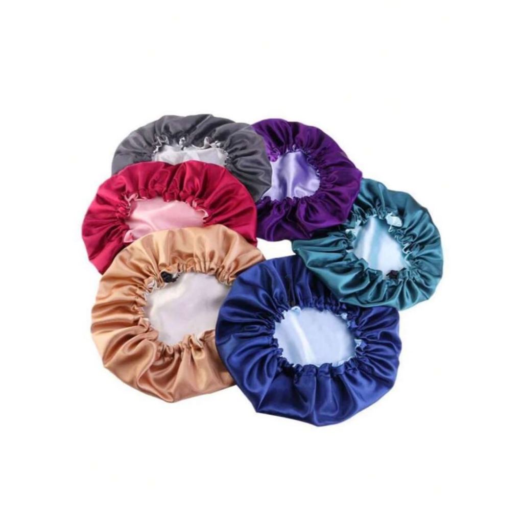 12 Pecas Touca de Cetim Dupla Face Bicolor Anti- Frizz.Cores Aleatorio em Oferta na Shopee