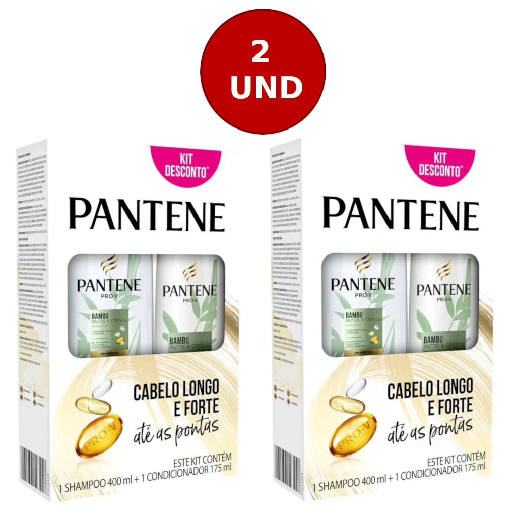 Kit C/2 Pantene Bambu Shampoo 400ml +Condicionador 175ml 2und