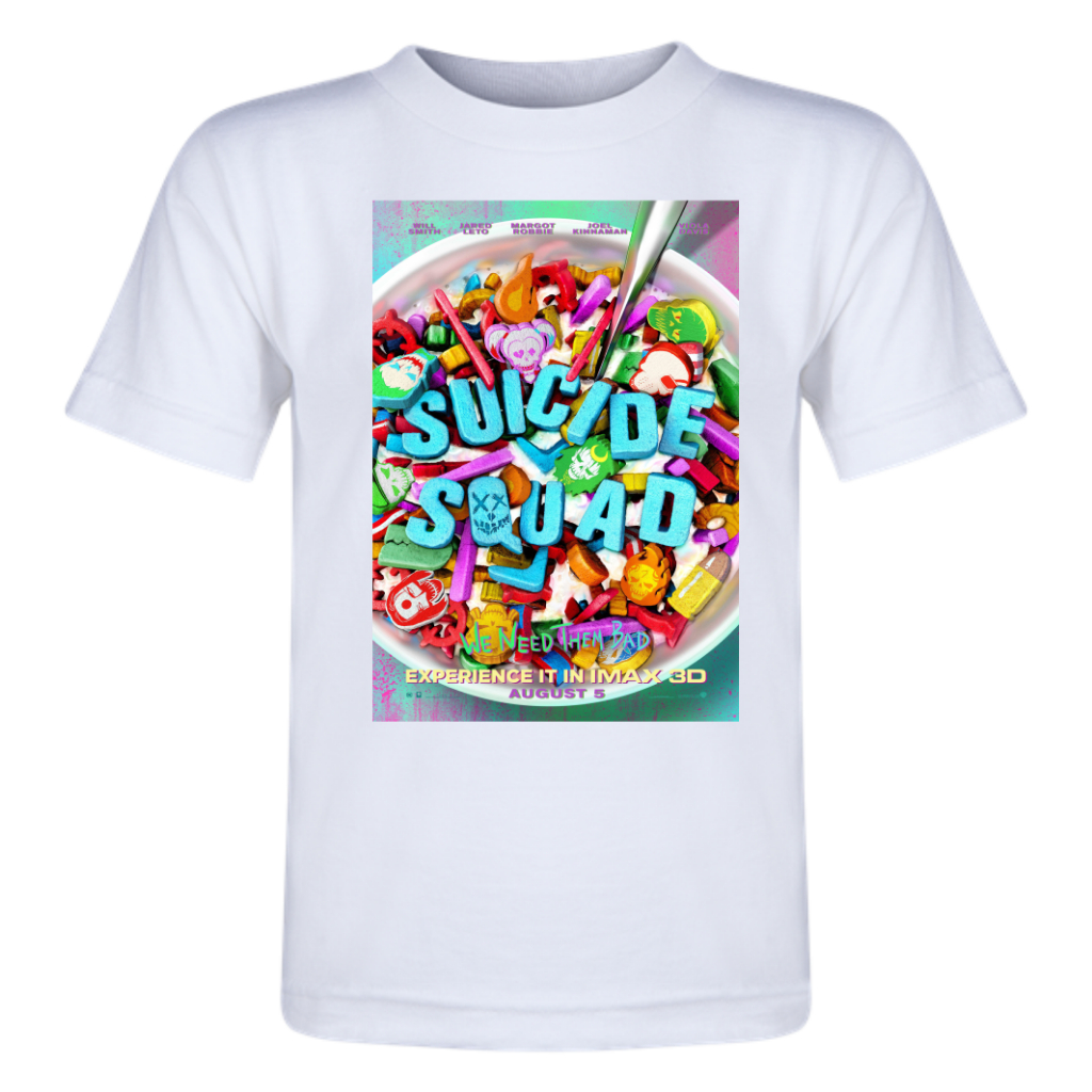 Camiseta do infantil ao adulto - Linha cinema - Cartaz - Filme Esquadrão suicida - 06 opções