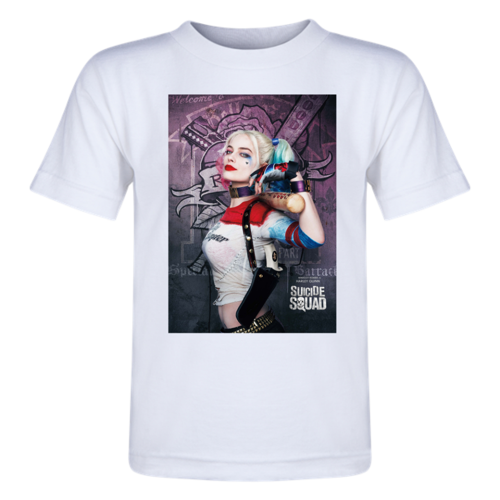 Camiseta do infantil ao adulto - Linha cinema - Cartaz - Filme Esquadrão suicida - 04 opções - Artes incríveis