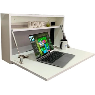 Escrivaninha e Mesa Dobrável para Computador - Branco em Oferta na Shopee