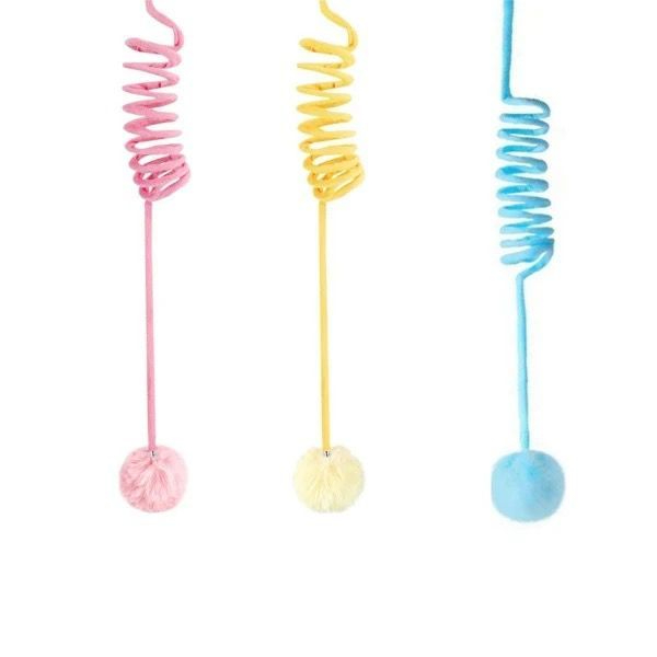 Brinquedo para Gato Interativo Corda Mola Retrátil para Pendurar em Porta Teto em Oferta na Shopee