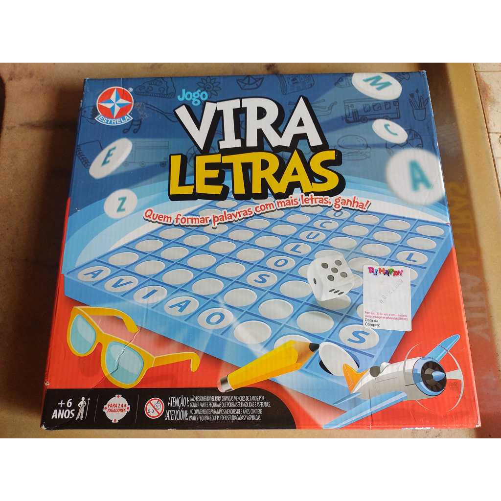 Jogo Vira Letras da Estrela Brinquedo Completo