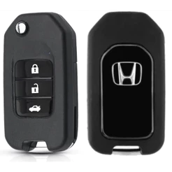 Capa Carcaça Chave Canivete Honda Civic City Fit CR-V HR-V 3 Botões com Lâmina Pantográfica