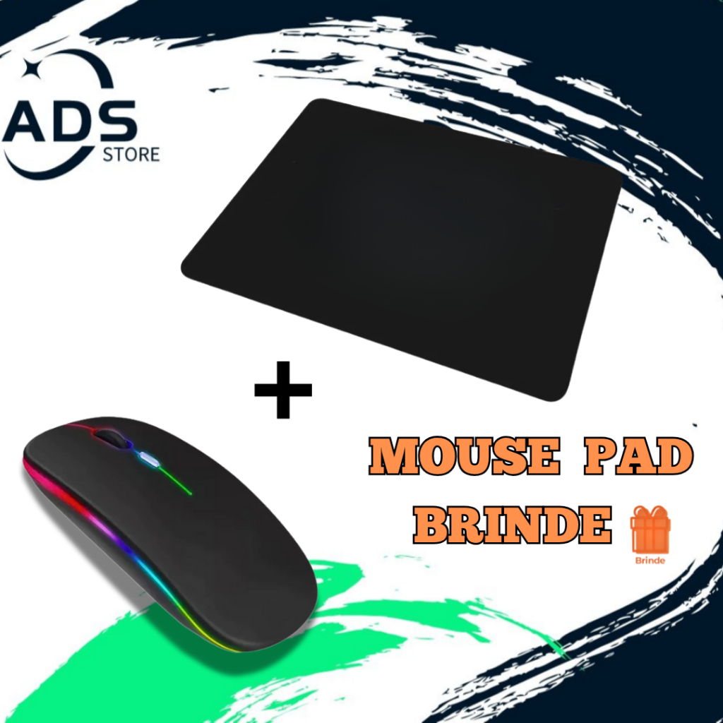 KIT Mouse sem fio + Mouse Pad Pequeno KIT Mouse sem fio + Mouse Pad Pequeno