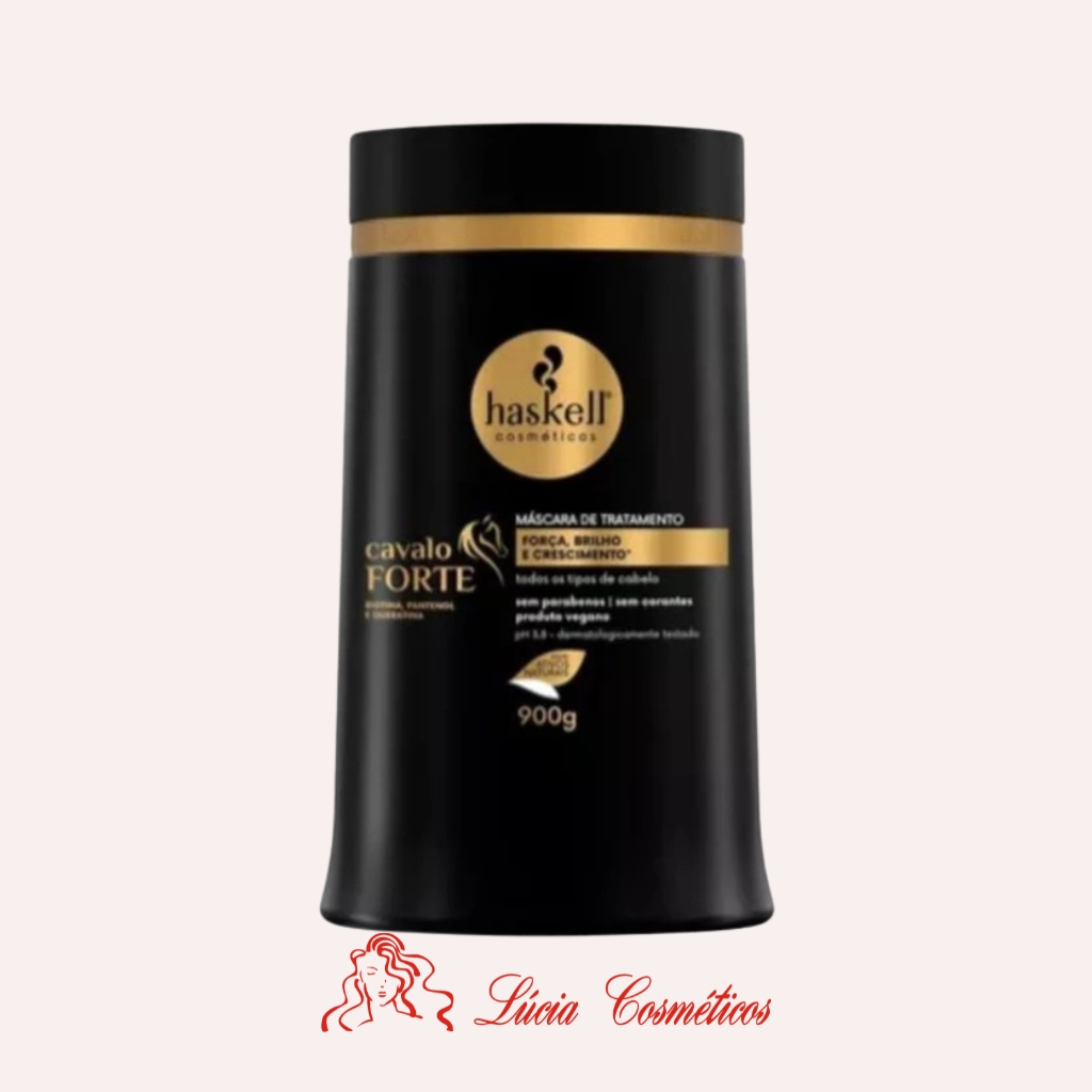 Máscara Cavalo Forte Haskell 900g Tratamento Capilar Força Crescimento Salão de Beleza