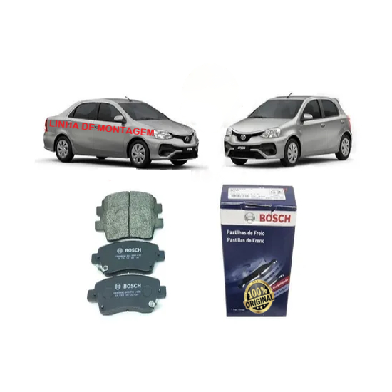 Pastilha DE FREIO Dianteira Toyota Etios/ YARIS 1.3 1.5 Bosch ORIGINAL