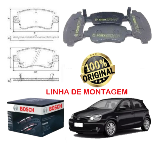 Jogo Pastilha Dianteira Original Toyota Etios 1.3 1.5 Bosch em Oferta na Shopee