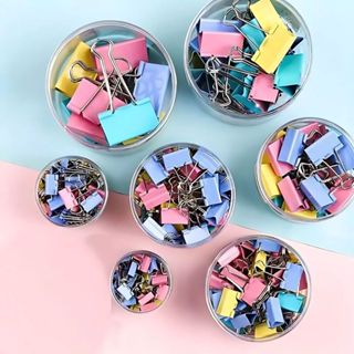 Conjunto 48 Prendedores de Papel Grampo Clips Coloridos Kit Escritório Office Escolar 25mm/32mm/41mm em Oferta na Shopee