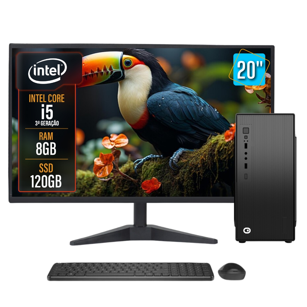 Computador Completo 2Eletro Speed Intel Core i5, 8GB RAM, SSD 120GB, Bivolt, M20" - CD2E-0109SP em Oferta na Shopee