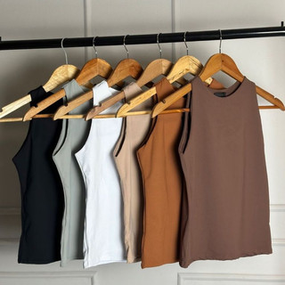 Regata Blusinha Feminina Suplex Duplo Básica Elegante Moda Blogueira Tendencia 2025