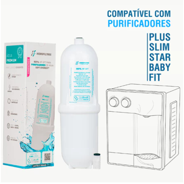 Refil Hidrofiltros Compatível Filtro Soft Everest Star Slim Fit Baby Plus Flat em Oferta na Shopee