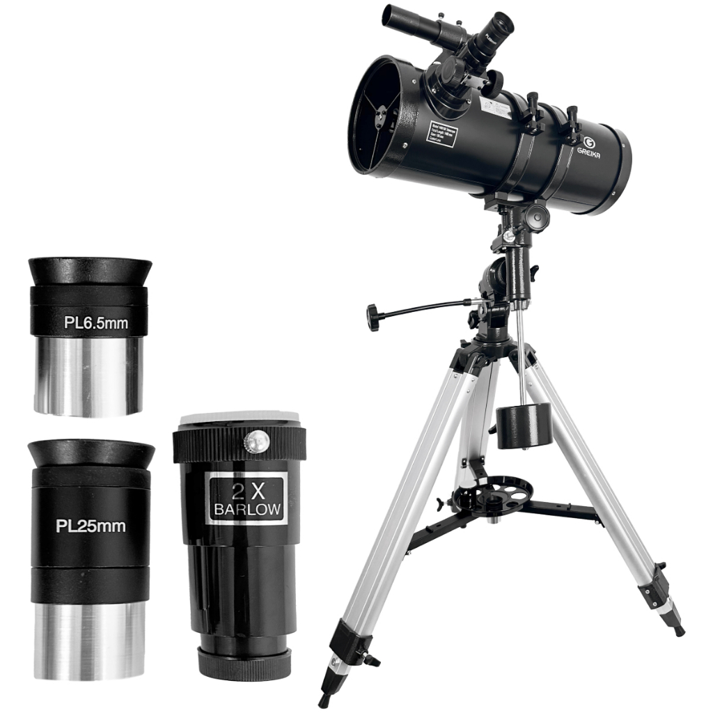 Telescópio Astronomico 150mm Refletor Greika f1400mm Cabeça EQ3 para planetas