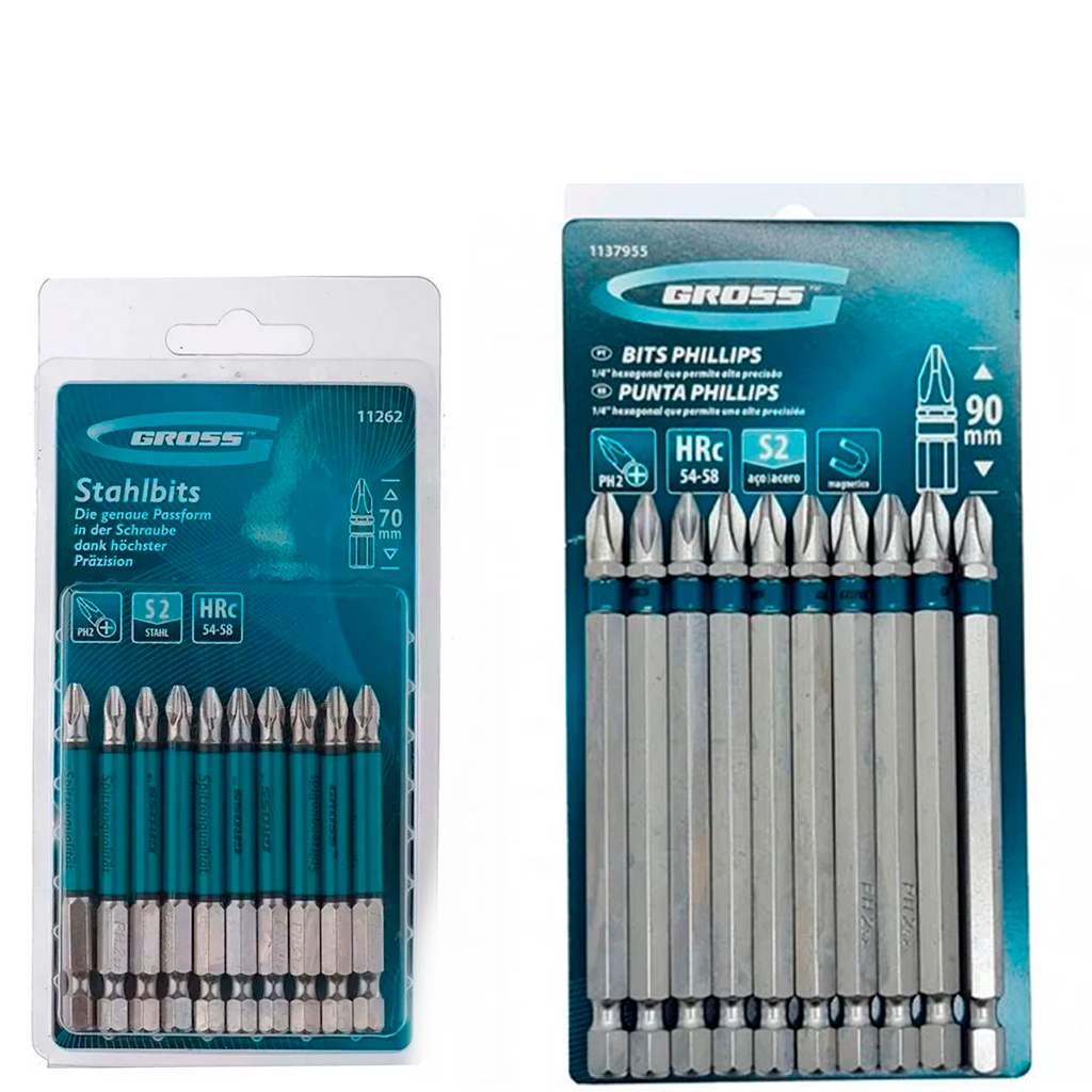 Jogo De Pontas Bits Encaixe 1/4Pol 70mm - 90mm Aço S-2PH Kit 10 Unidades em Oferta na Shopee