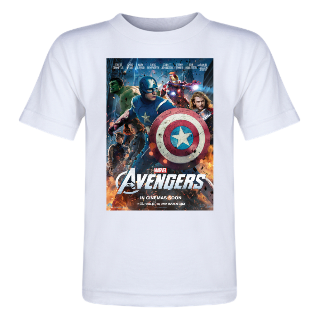 Camiseta do adulto ao infantil - Clássicos do Cinema - Filme os Vingadores - Cartaz - Poster - 05 lindas opções