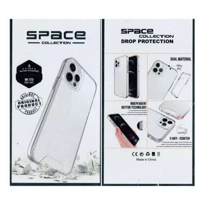Película 3d + Capa Space  Clean Case  Cor Transparente iPhone 13