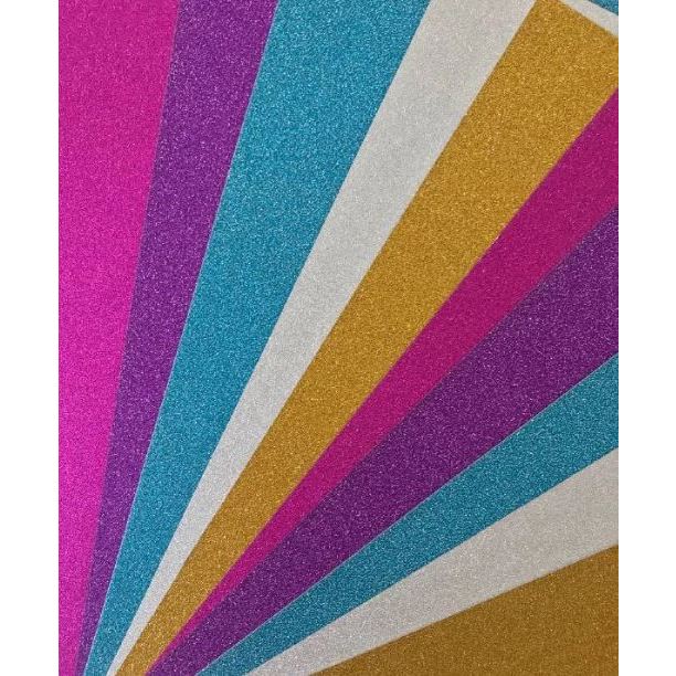 KIT 5/ 10/ 20/ 30 PAPEL GLITTER METÁLICO 250g em Oferta na Shopee