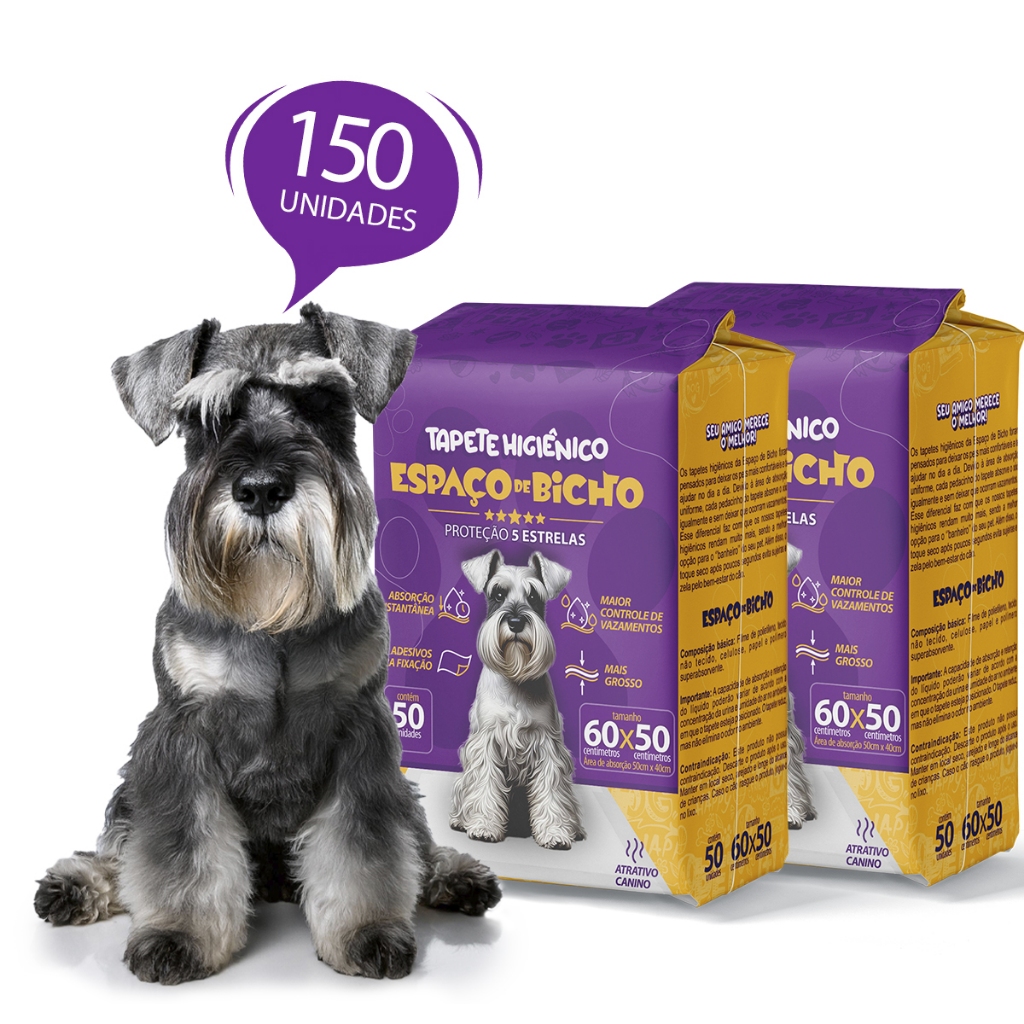 Tapete Higiênico Espaço De Bicho Para Cães 50x60cm 150 Unidades - Envio Imediato em Oferta na Shopee