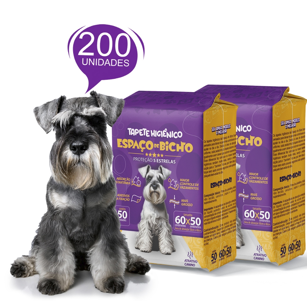 Tapete Higiênico Espaço De Bicho Para Cães 50x60cm 200 Unidades - Envio Imediato em Oferta na Shopee