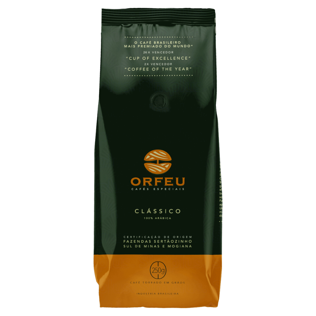 Café Orfeu Clássico Torrado Em Grãos - Pacote 250g